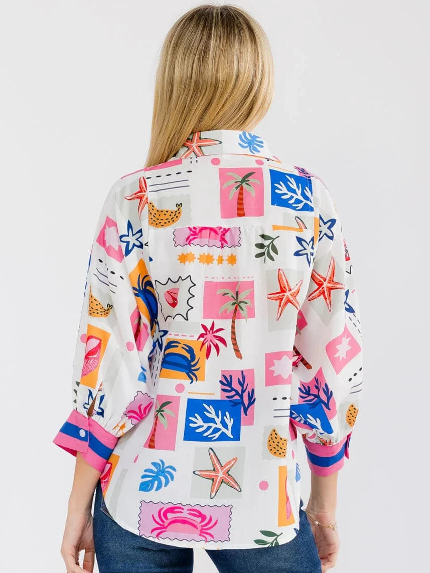 The Seaside Escape Button-up shirt