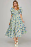 Blue Ribbon Midi Dress