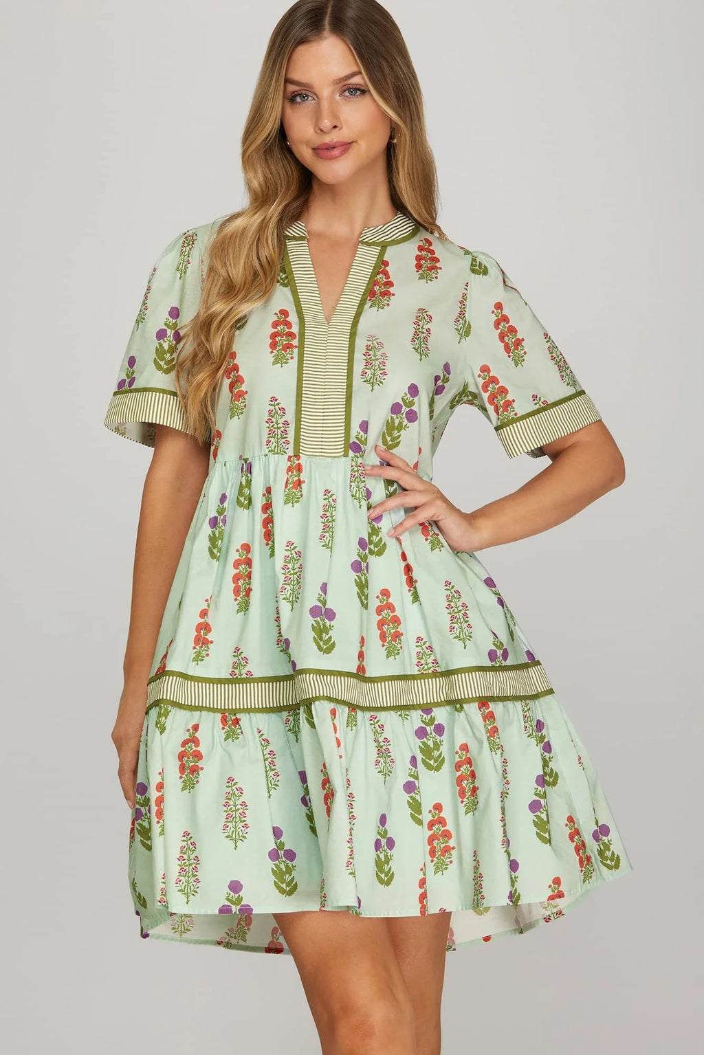 Mint Blush Garden Dress