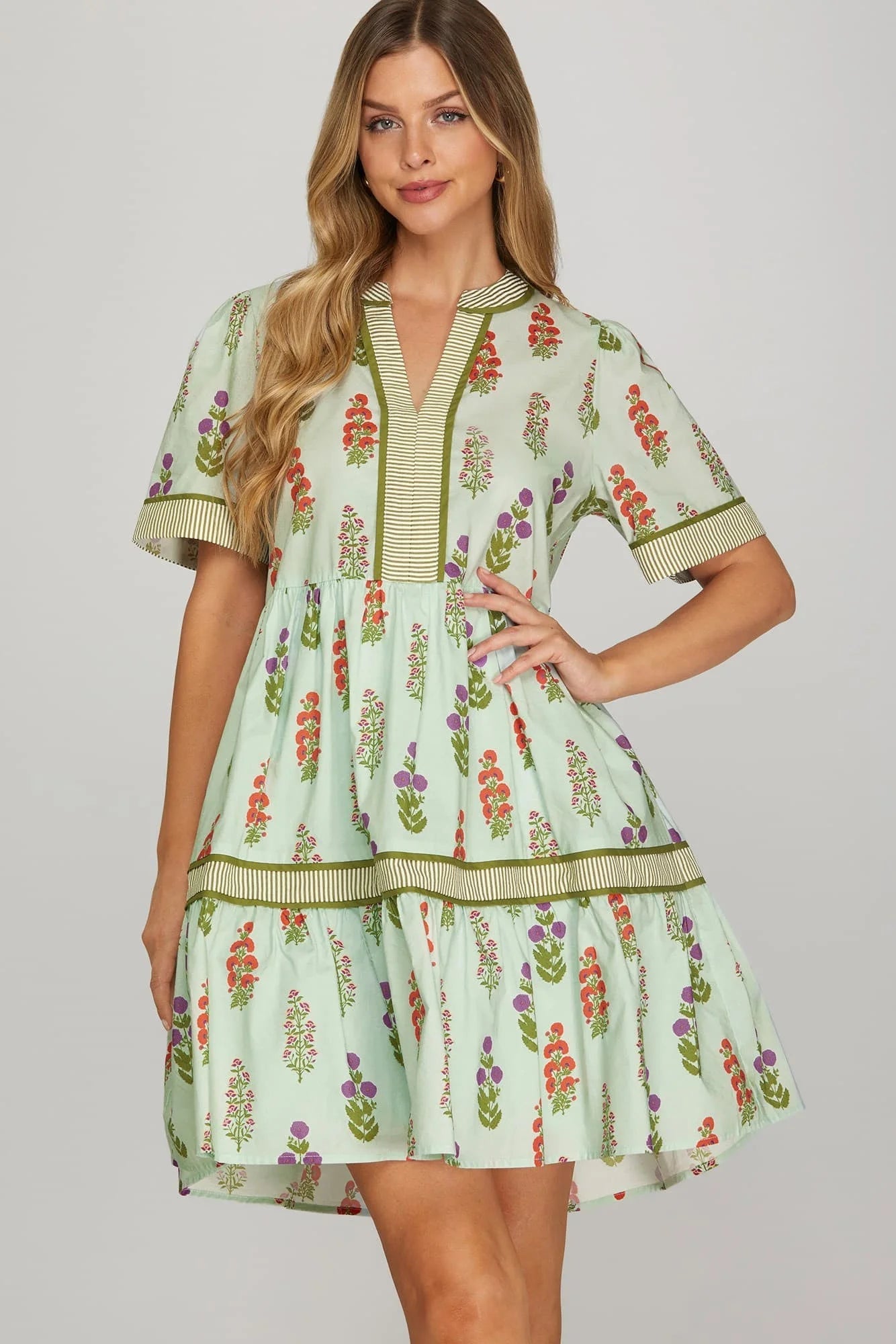 Mint Blush Garden Dress